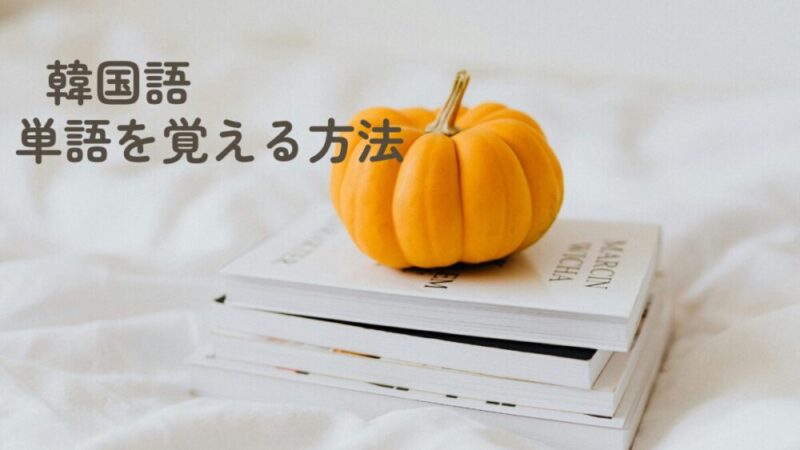 【韓国語】単語を覚える方法